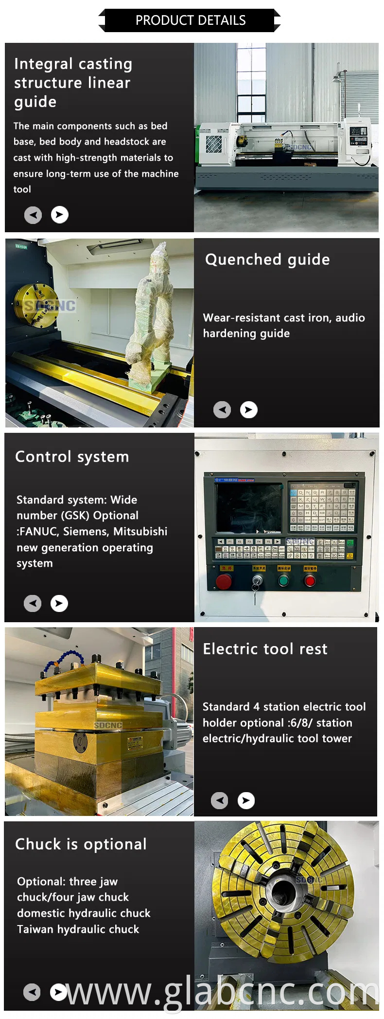 SDCNC Heavy Duty CNC Horizontal Lathe Ck6150 Machining Center Cutting Machine CNC Lathe Machine